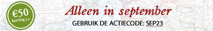 Alleen in september €50 korting p.p. Gebruik de actiecode: SEP23.