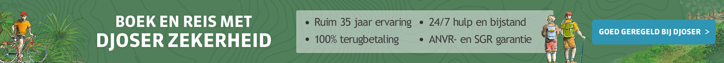Boek en reis met Djoser zekerheid Boek en reis met Djoser zekerheid