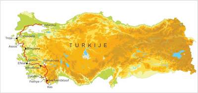 Routekaart Turkije, 20 dagen