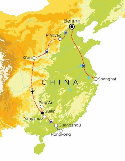Routekaart China, 18 dagen