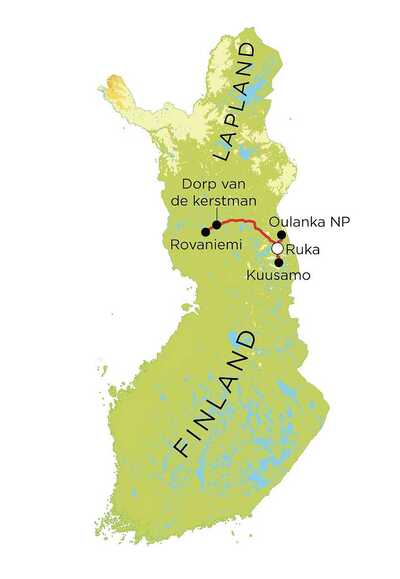 Routekaart Lapland, 7 dagen Routekaart Lapland, 7 dagen
