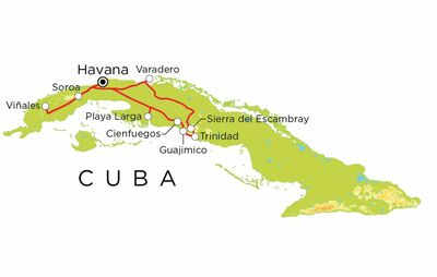 Routekaart Cuba, 20 dagen