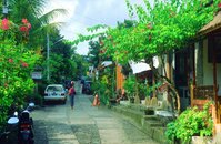 Ubud stad straat Indonesië Djoser