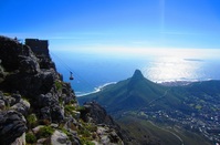 Zicht vanaf de Tafelberg Zuid-Afrika