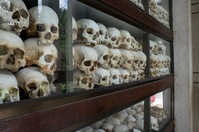 skeletten monument killing fields cambodja