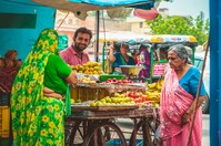 Markt koopman Delhi India
