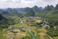 Yangshuo bergen China