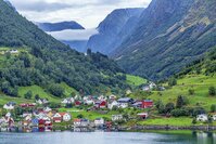 Dorp Aulandsfjord Noorwegen