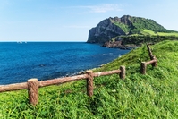SeongSan Ilchulbong vulkanische kegel Jeju eiland Zuid-Korea