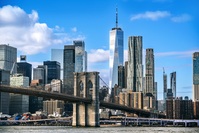 Brooklyn Bridge en Manhattan New York Verenigde Staten