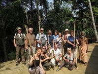 Groepsfoto pijl en boog Wyanad NP Zuid-India