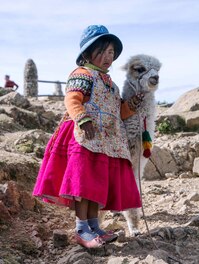 Alpaca meisje Biolivia