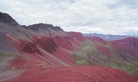 Rainbow mountain - red valley peru