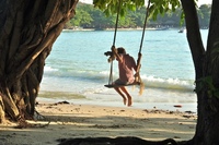 Strand schommel family Thailand