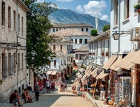 Straat Gjirokastra Albanië