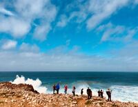 Groep op het strand van Carrapateira