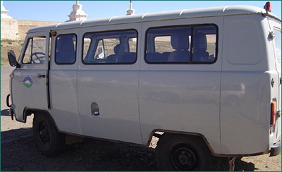 Mongolie bus vervoersmiddel minivan Djoser