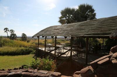 Palmwag Lodge restaurant Namibië