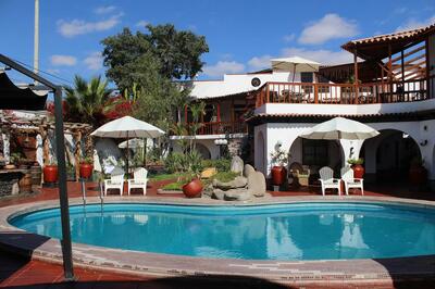 Hotel Don Agucho zwembad Nasca Peru