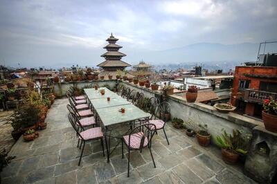 Golden Gate Guest House terras Bhaktapur Nepal