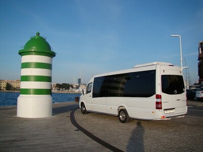 Bus achterkant Wandelreis Kroatie