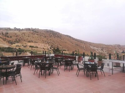 Edom Hotel terras Petra Jordanie