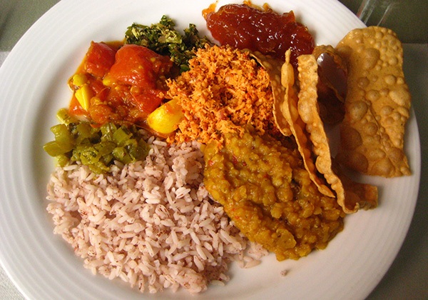Sri Lanka eten rice curry