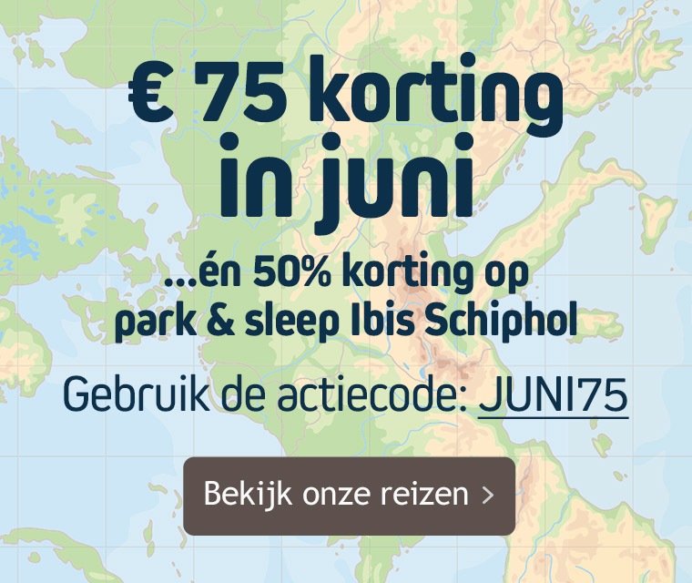 juni: € 75 korting per persoon WF BE