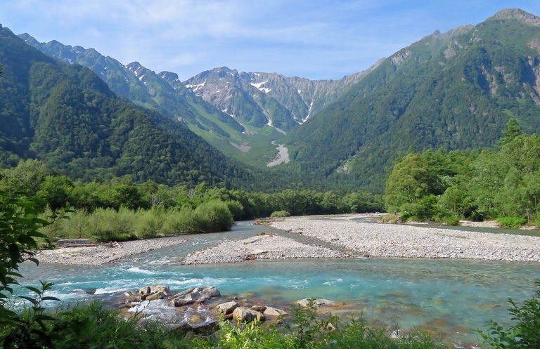 Kamikochi rivier Japan