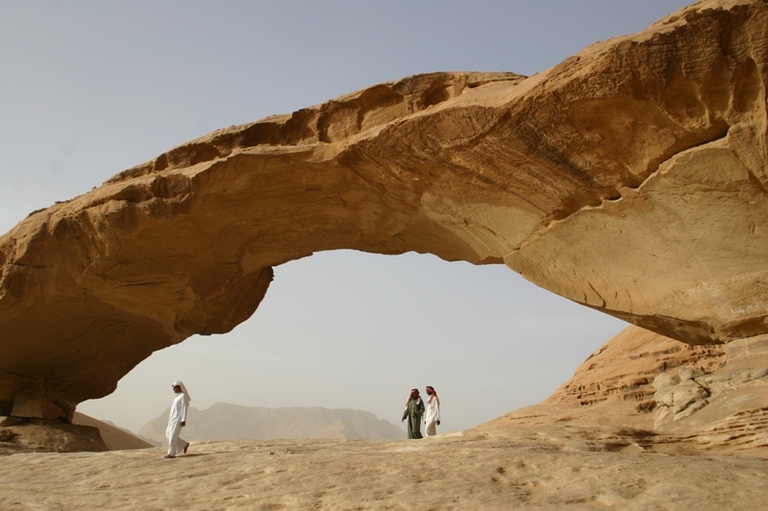 Jordanie Wadi Rum Woestijn rotsformaties zandsteen Djoser