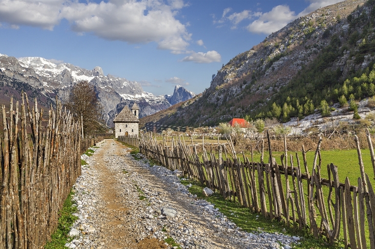 Theth vallei, Albanie
