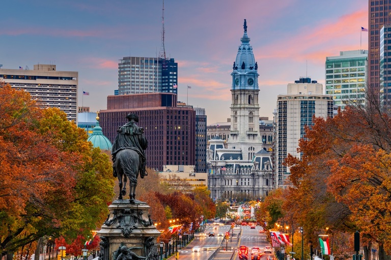 Benjamin Franklin Parkway Philadelphia Verenigde Staten