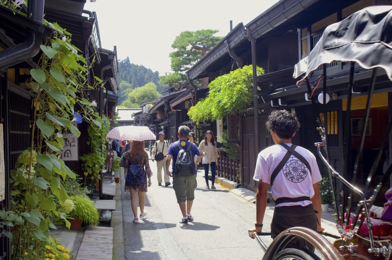 Traditional street in Takayama, Japan