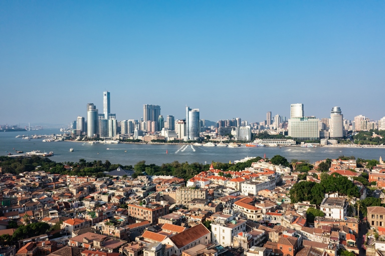 View of Xiamen Island's urban architecture from Gulangyu Island