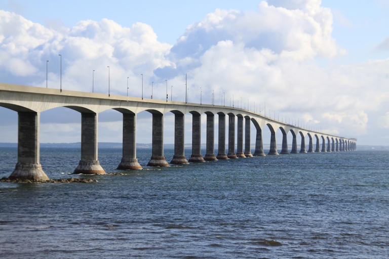 Confederation Bridge linking Prince Edward island and New Brunswick in Canada