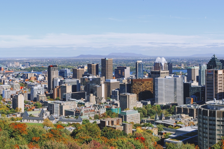 Downtown Montreal cityscape Quebec, Canada