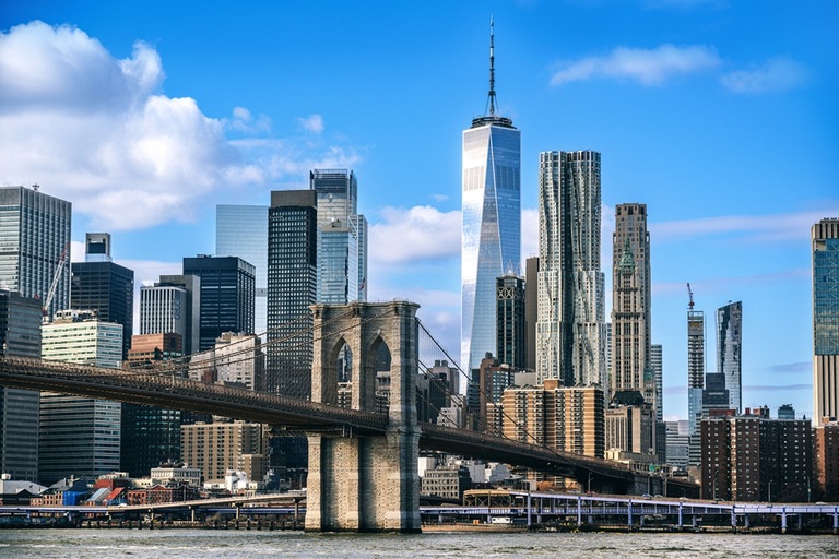 Brooklyn Bridge en Manhattan New York Verenigde Staten