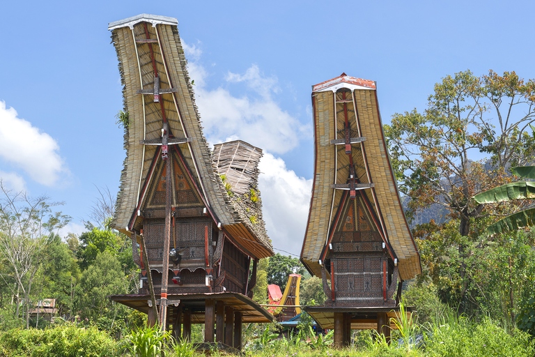 Indonesie Rantepao Torajaland tongkonan huizen