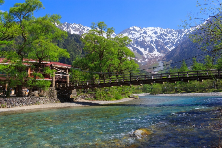 Kamikochi brug rivier Japan