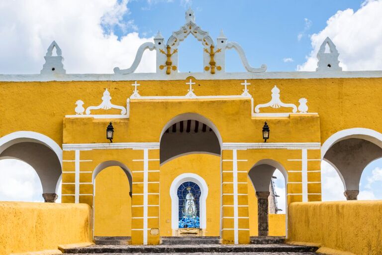 Fransiscanenklooster Gele Stad Izamal Mexico Djoser