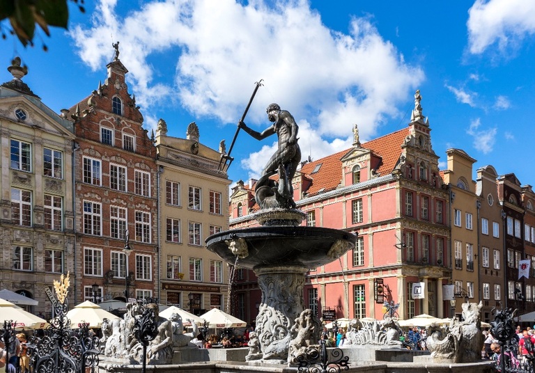 Nederlandse gevels in Gdansk, Polen