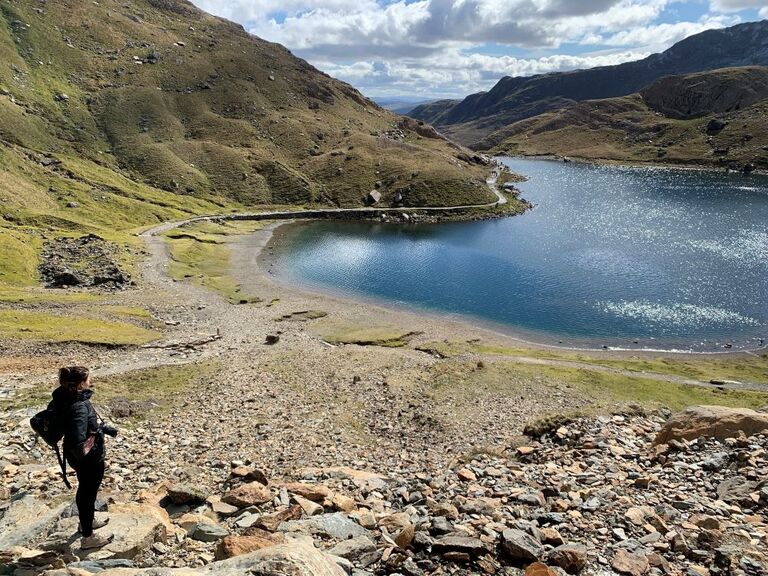 Snowdonia nationaal park uitzicht op meer Wales Djoser