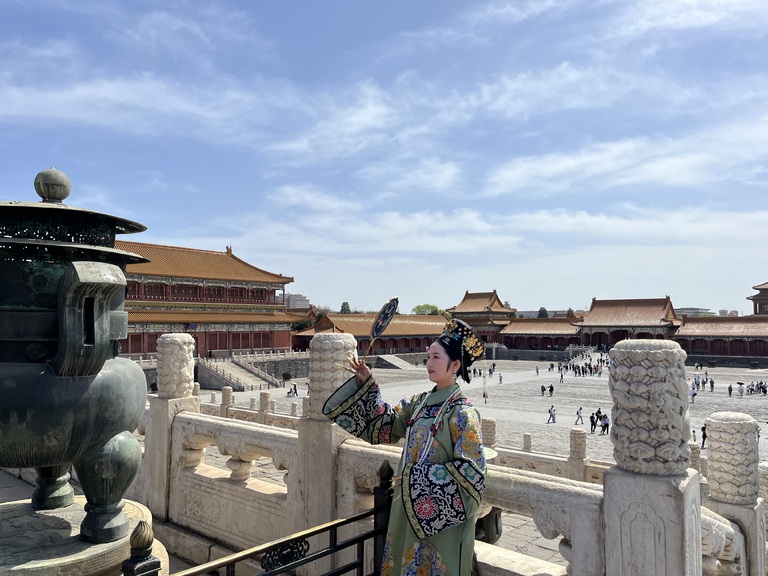 Local girl posing Forbidden City, Beijing, China