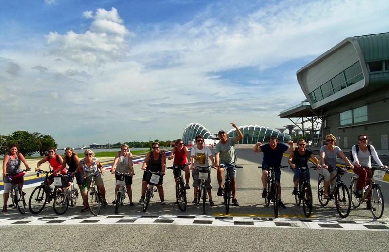 Fietsen door Singapore