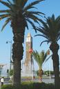 Illuminated clock tower, Tunis, Tunesie