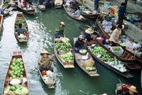 Damnoen Sduak Drijvende Markt River Kwai Thailand Junior Djoser 