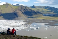Skaftafell gletsjer uitzicht IJsland