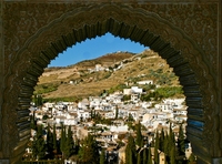 Granada vanuit Alhambra Spanje