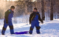 Kinderen sneeuw Lapland